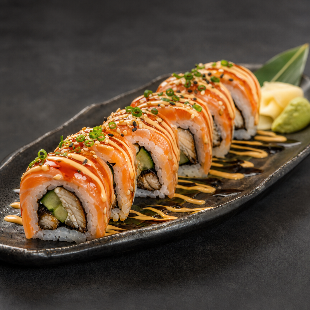 AI Produktbild - Salmon-Roll